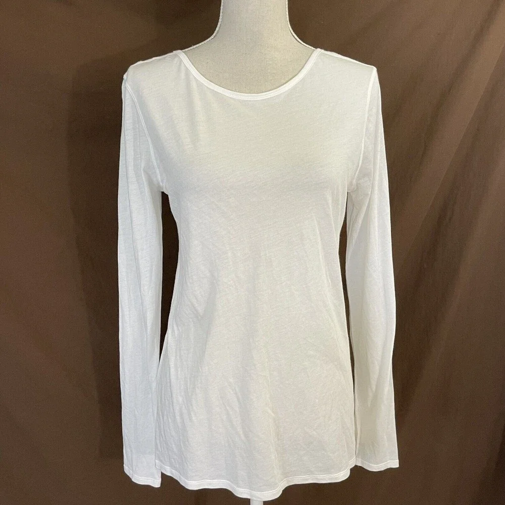 Lululemon Zen Bender Long Sleeve Shirt Women’s 6 White Open Back NEW - Picture 5 of 7